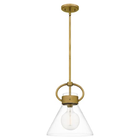 Webster 1-Light Weathered Brass Mini Pendant